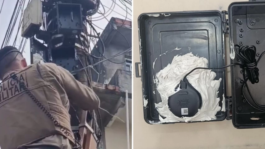 OLHO DO TRÁFICO! PM encontra câmera instalada para monitorar policiais em Candeias