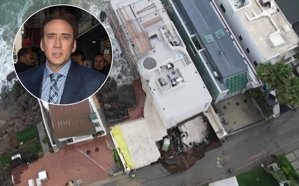 CRATERA GIGANTE! Mansão de Nicolas Cage, avaliada em R$ 53 milhões, é ameaçada por erosão na Califórnia