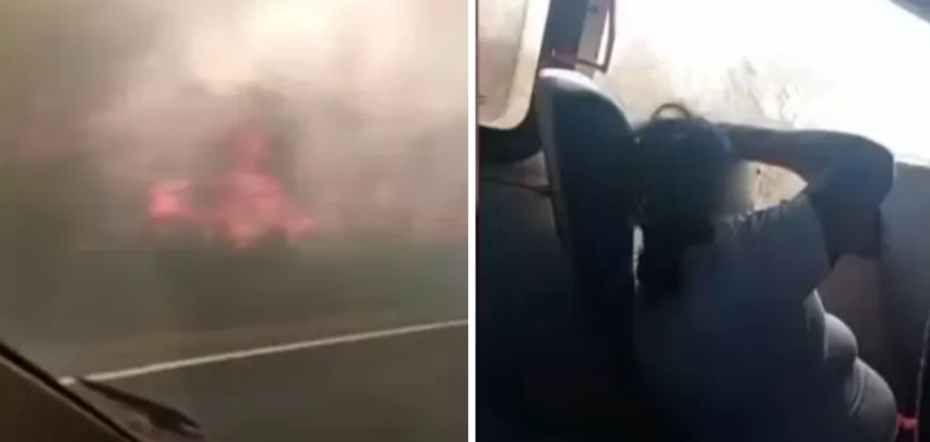 DESESPERO NA BA-160! Ônibus com pacientes é atingido por fogo e deixa 19 feridos